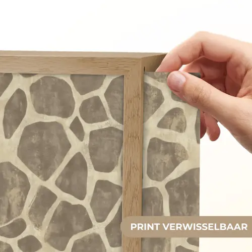 Giraf - Patroon - Beige - Bruin Light Box met batterij (Wandlamp) middel 907 -USP_websiteprintNL