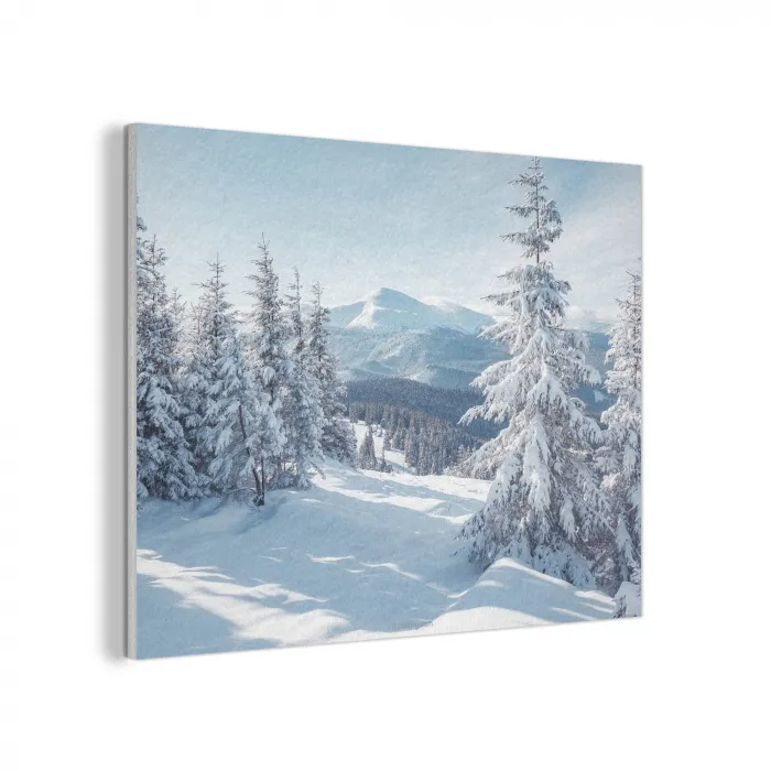 Sneeuw - Winter - Landschap - Bergen PET vilt klein -3d
