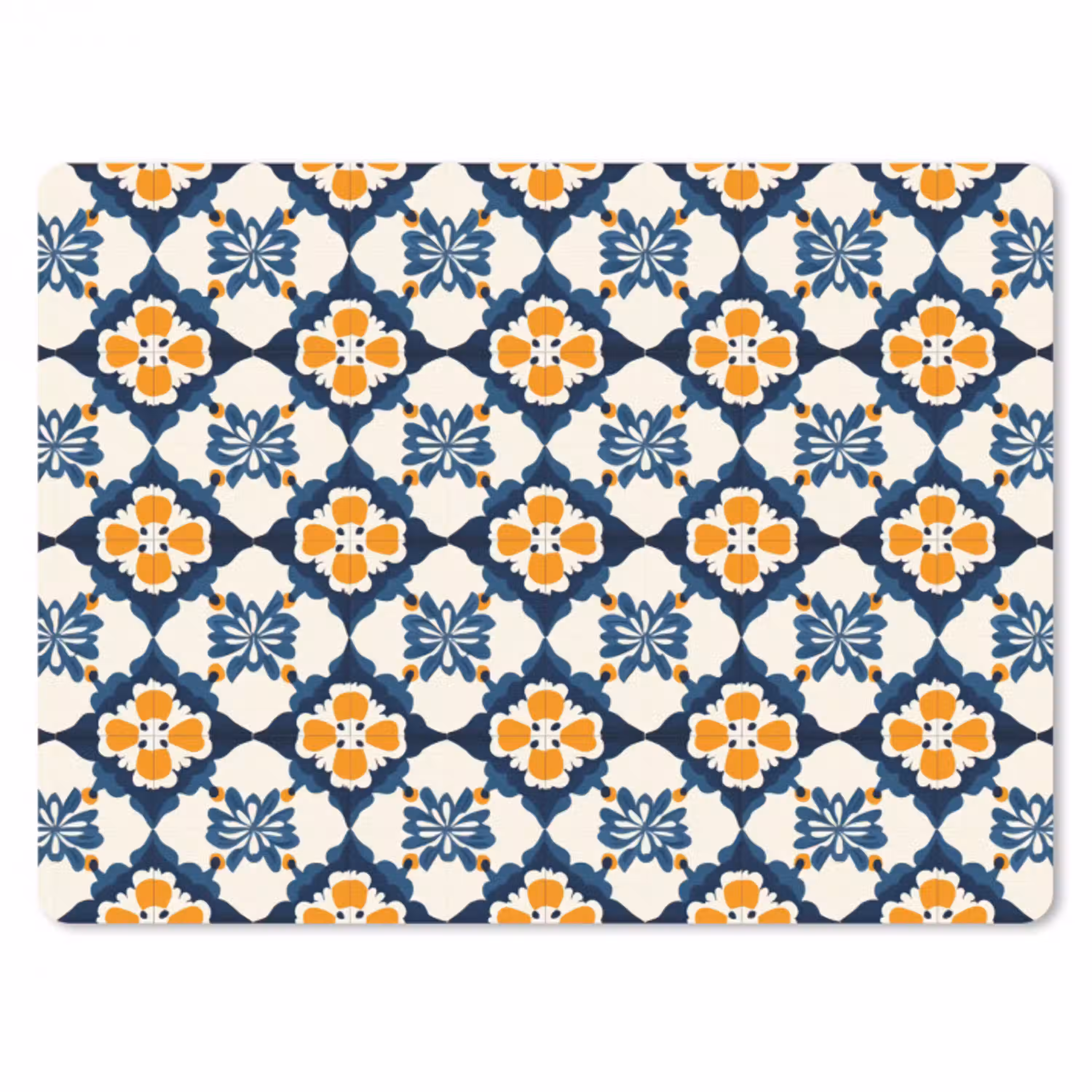 Klassiek - Geometrisch - Blauw muismat rubber klein 262 -3d