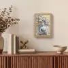 Boeddha - Bloemen - Boom - Goud - Modern Light Box met kabel (Tafellamp) klein -sfeer2