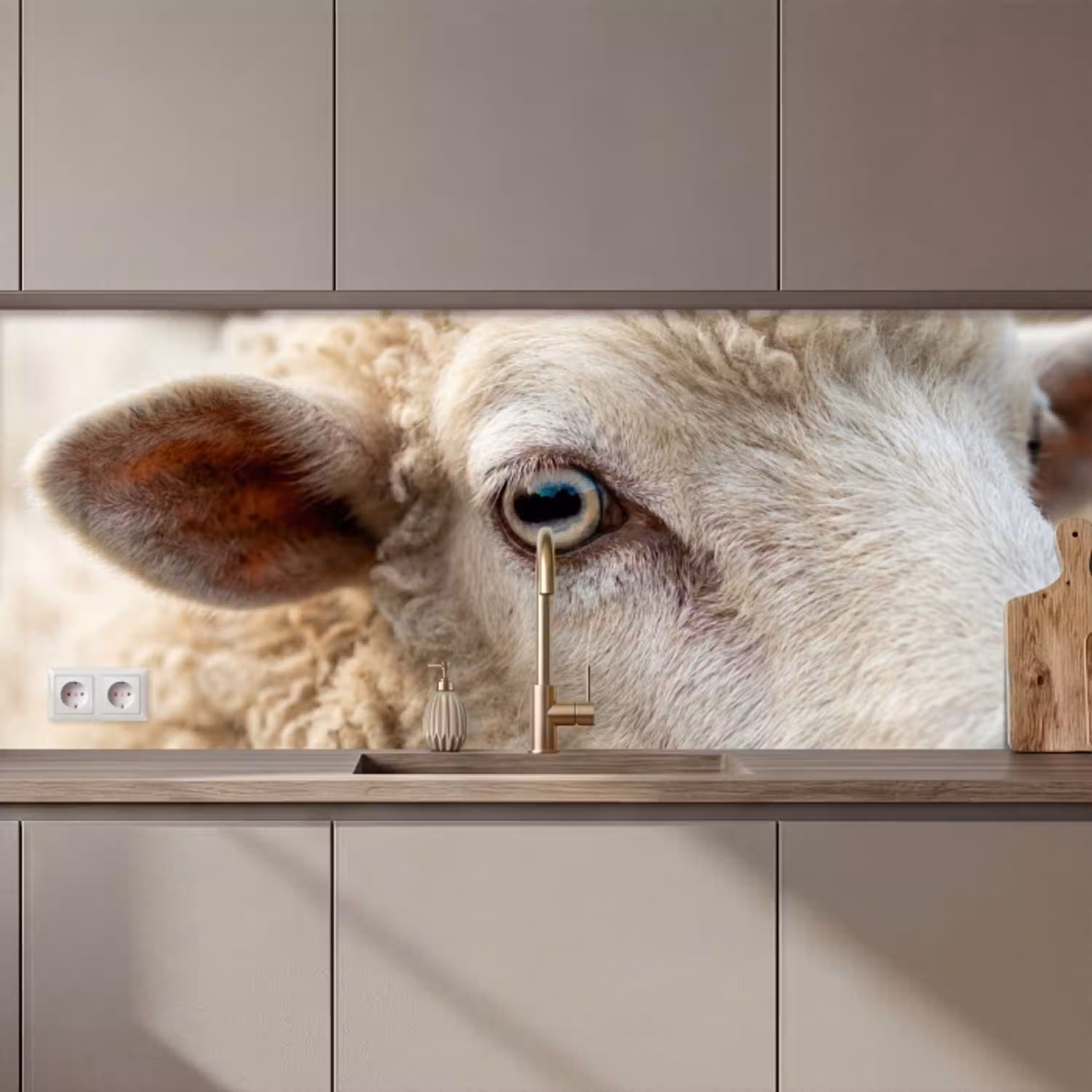 Schaap - Oog - Wit keuken achterwand 2 middel zz_3dshopping