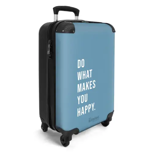 Quotes - Do what makes you happy luchtblauw NBS - Handbagage koffer - Kinderen Unisex middel -productfoto_3d