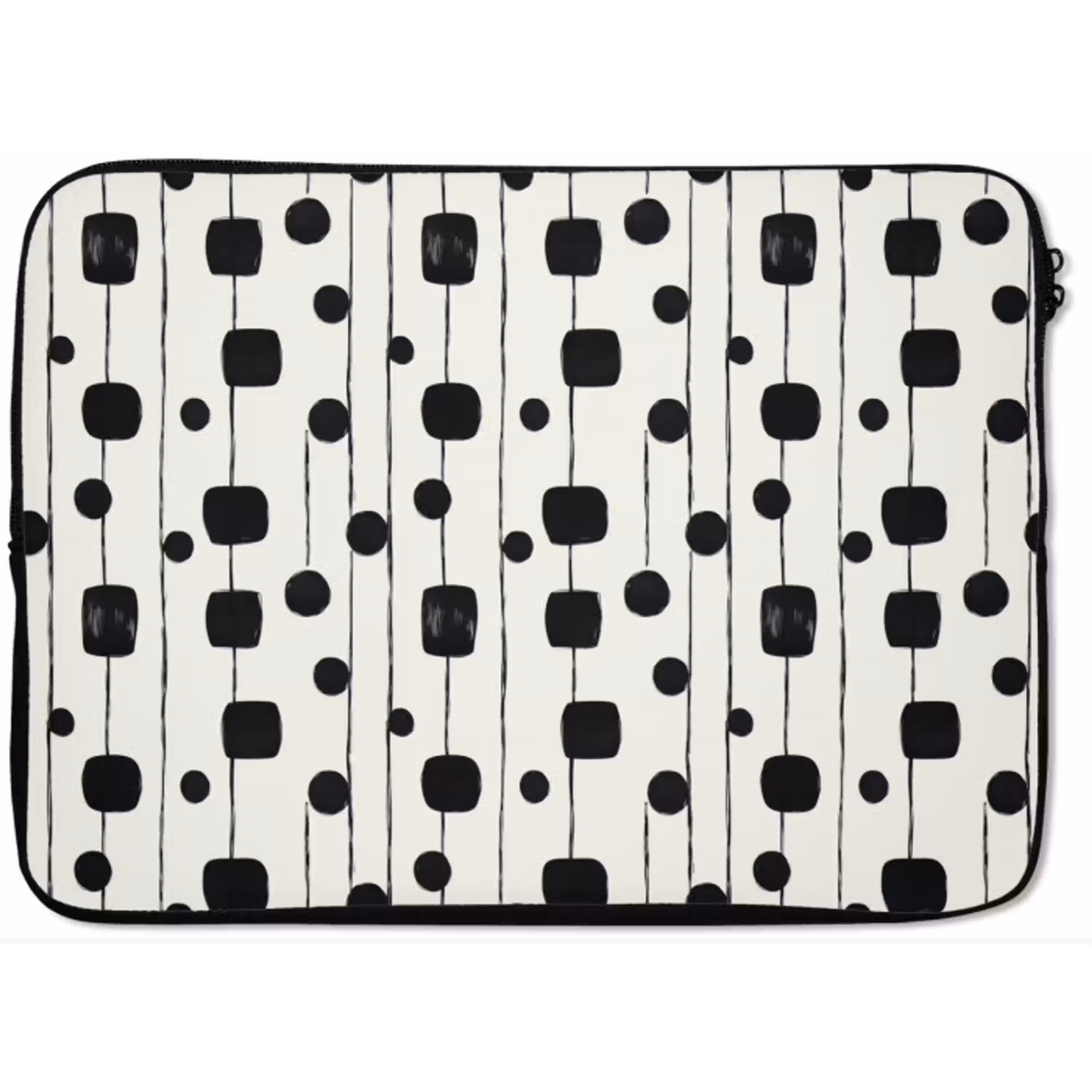 Grafisch - Modern - Zwart laptophoes neopreen klein 279 -zkaufland3dotto