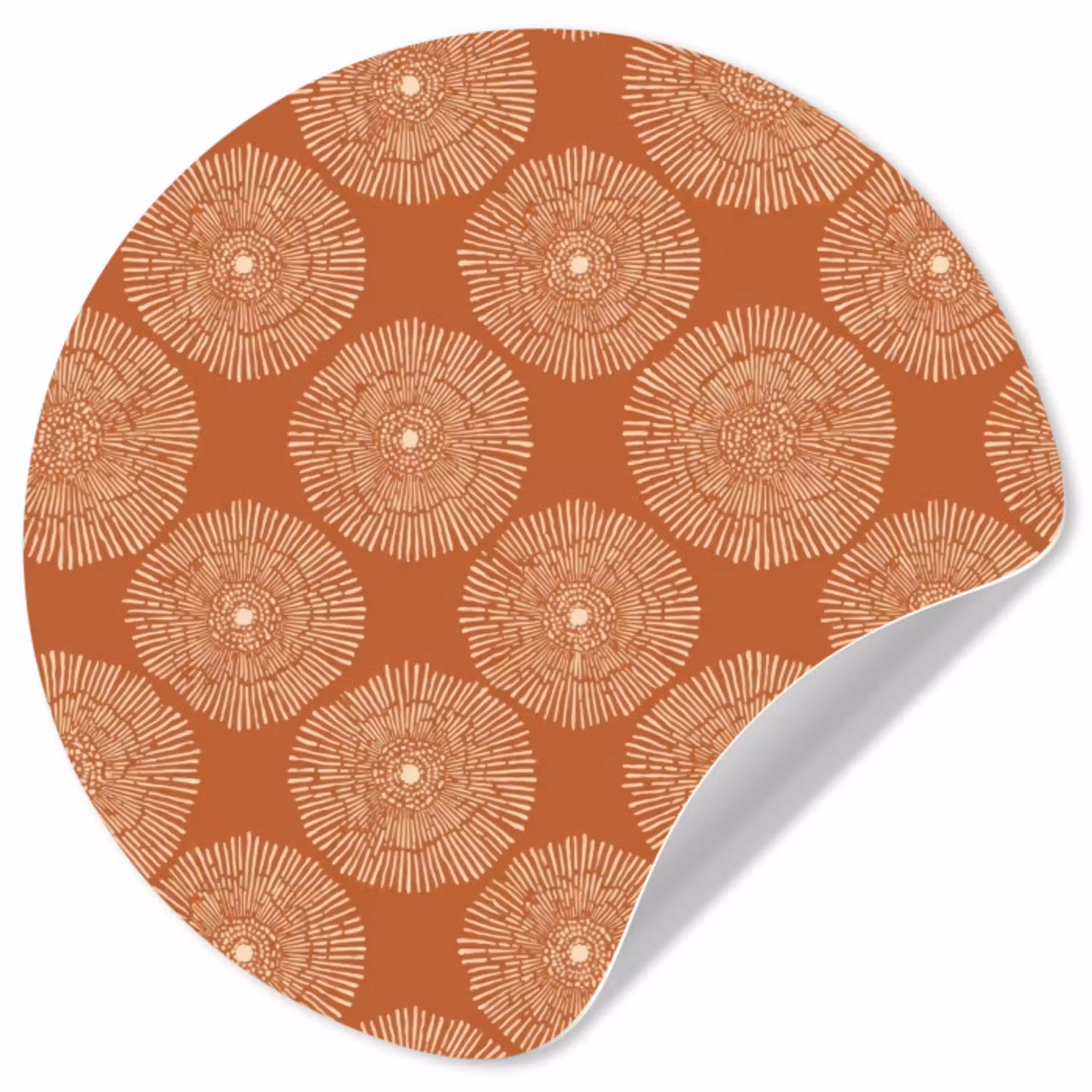 Cirkels - Grafisch - Patroon - Terracotta Wandcirkel behangsticker klein 186 -3d