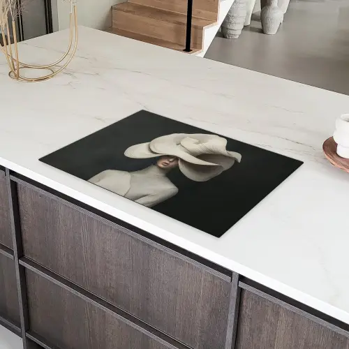 Modern - Vrouw - Hoed Inductie beschermer vinyl 3mm klein -sfeer8