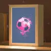 Abstract - Voetbal - Spatten - Roze Light Box met kabel klein -zzz_3d_website