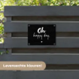Tekst - Oh happy day - Zomer - Quotes tuinposter los doek klein -sfeer3