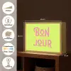 Groen - Roze bonjour - art-deco Light Box met batterij (Wandlamp) middel -USP_websiteoverzichtNL