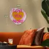 Valentijn - Love - Roze - Oranje Wandcirkel Organisch Forex 3mm klein -sfeer3