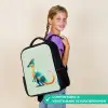 Staart - Dino - Minimalistisch - Blauw Rugzak - Zwart middel -sfeer6_NL