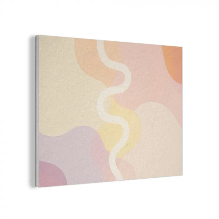 Golvende vormen - Abstract - pastel PET vilt klein -3d