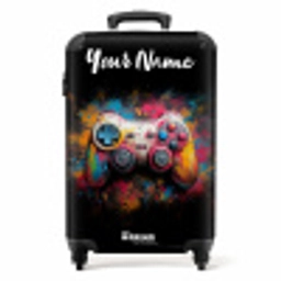 Game Controller Bedekt met Verf NBS - Handbagage koffer - Kinderen Unisex middel -productfoto_recht