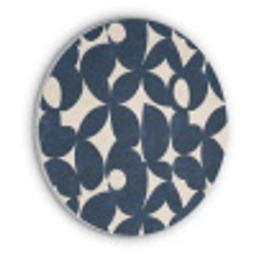 Modern - Geometrisch - Blauw Akoestische PET Vilt - Rond klein 838 -3d