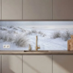 Duinen - Sneeuw - Strand - Winter - Serene keuken achterwand 2 middel zz_3dshopping