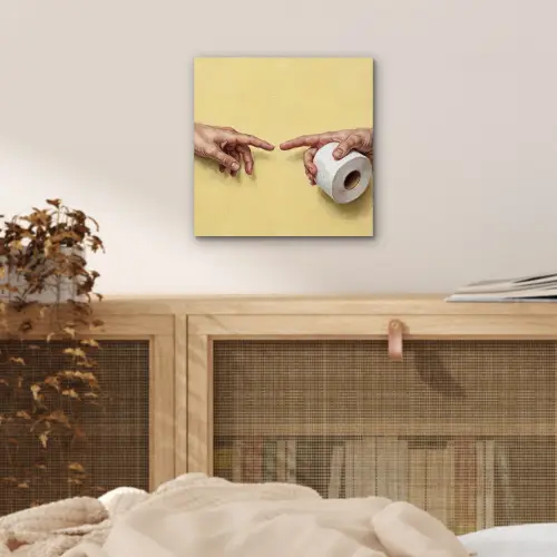 Klassiek - Kunst - Humor aluminium wit klein -sfeer3