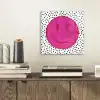 Smiley - Roze - Stippen plexiglas 5mm klein -sfeer1