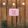 Tekst - Roze - Love - Hart tuinposter los doek klein -sfeer1