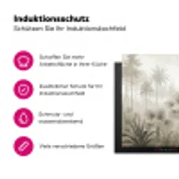 Jungle - Palmbomen - Natuur Inductie beschermer vinyl 3mm klein -zzzzzzz-lf-ups