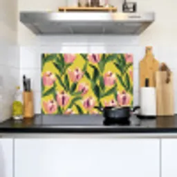 Tulpen - Botanisch - Geel Inductie beschemer met haakjes klein 777 -sfeer2