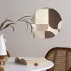 Geometrisch - Geweven structuur - Modern Wandcirkel behangsticker klein -sfeer3
