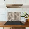 Golven - 3D - Crème keuken achterwand spatscherm klein 900 -sfeer2