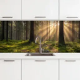 Bos - Zonlicht - Gras keuken achterwand 2 middel -3d