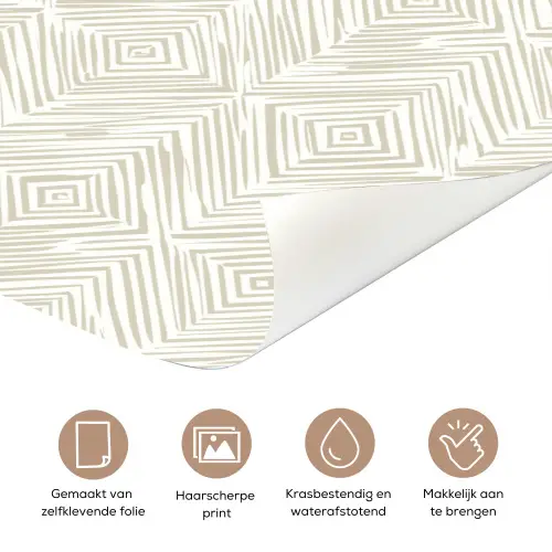 Abstract - Ruiten - Beige deurposter klein 289 -closeup_NL