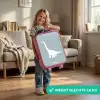 Blauw met Brachiosaurus dino Kinderkoffer - Roze klein -sfeer2_NL