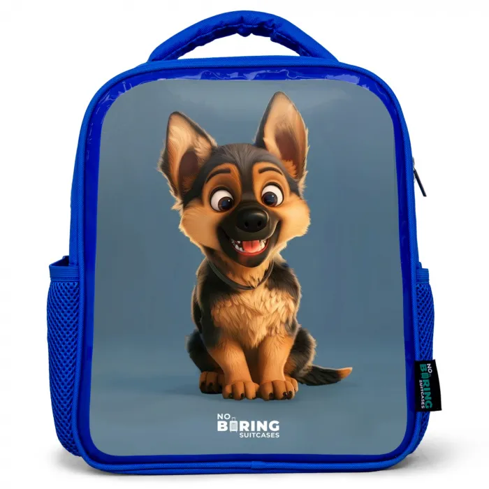 Hylke herder Kinderrugzak - Blauw middel -3d