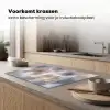Penseelstreken - Schilderij - Beige Inductie beschermer vinyl 3mm klein -sfeer1