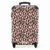 Luipaardpatroon op warm roze NBS - Handbagage koffer - Volwassenen Unisex middel -productfoto_recht