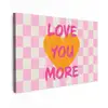 Valentijn - Love - Roze - Oranje canvas 2cm klein -z3d