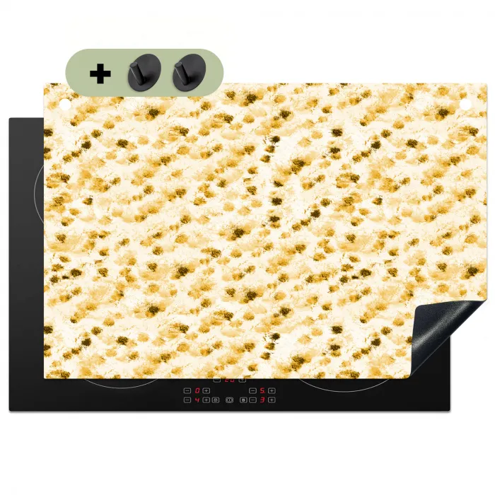 Olie - Verf - Texturen - Beige Inductie beschemer met haakjes klein 777 -3d