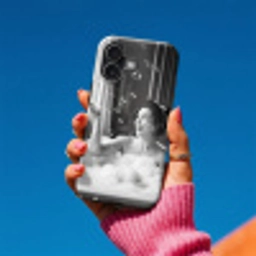Bad - Bubbels - Zwart - Wit Toughcase MagSafe Apple iPhone 17 klein -Sfeer1V
