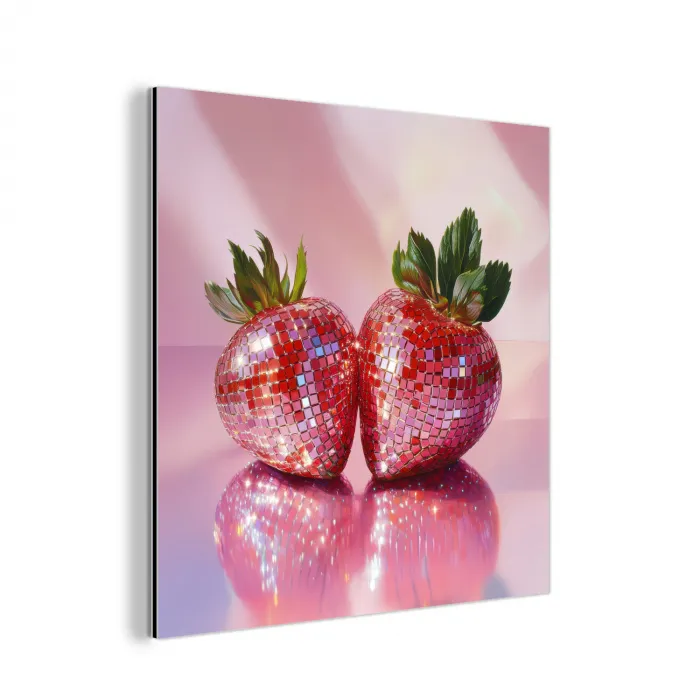 Disco - Fruit - Glitter - Strawberry aluminium wit klein -3d