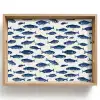 Vissen - Patroon - Blauw - Wit Dienblad Rechthoek middel 911 -z3d_shopping