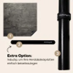 Beton - Grijs - donker Inductie beschermer vinyl 3mm middel -zzzzzzz-induclip_DE
