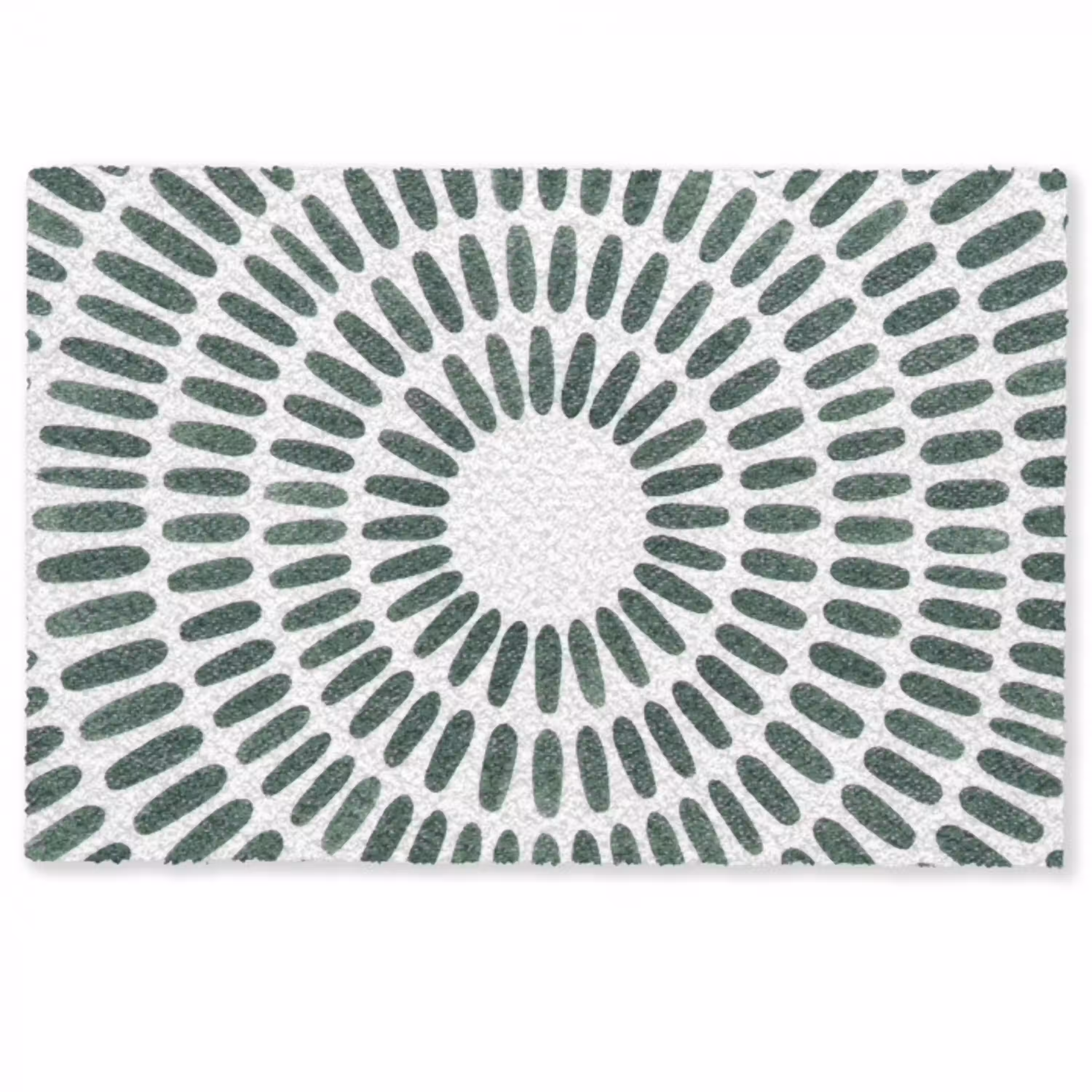 Abstract - Cirkel - Patroon - Modern - Groen Deurmat klein -zkaufland3d