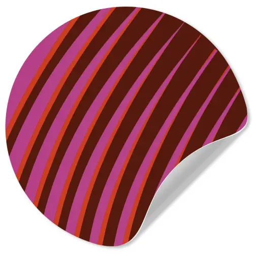 Lijnen - Rood - Beweging Wandcirkel behangsticker klein -3d