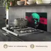 Schedel - Cyberpunk - Neon Rood keuken achterwand spatscherm klein -usp_NL