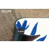 Bloem - Blaadjes - Minimalistisch - Blauw Placemat vinyl groot -closeup