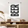 Bier - Japandi - Decoratie - Zwart Wandkleed katoen klein -sfeer5
