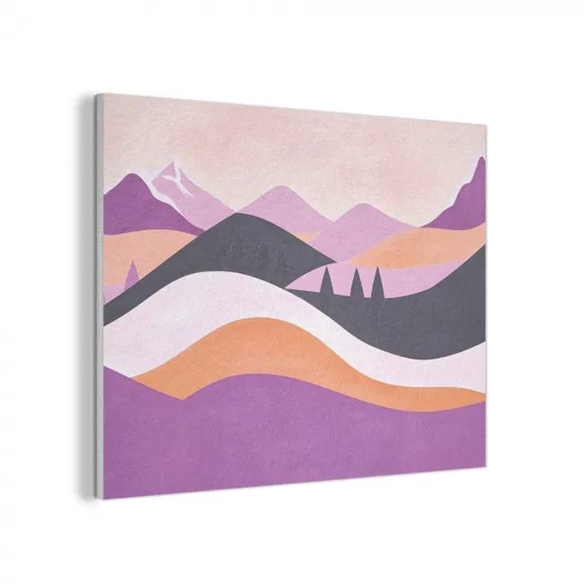 Abstract - Heuvels - Bomen - Groen PET vilt klein -3d