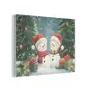 Sneeuwpop - Kerstsneeuw - Groen - Rood PET vilt klein -3d