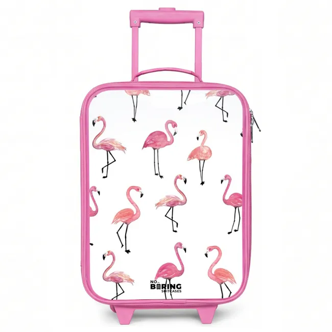 Kids’ Suitcase - Pink - Flamingo party