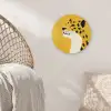 Cheetah - Illustratie - Geel Wandcirkel plexiglas klein -sfeer5