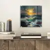Zee - Zon - Golven - Rotsen plexiglas 5mm klein -sfeer1