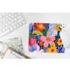 Kleurrijk - Bloemen - Abstract - Stippen muismat rubber klein -witbureau