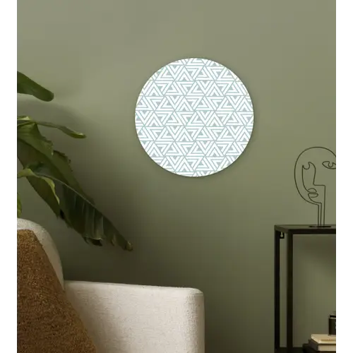 Patroon - Lijn - Design - Groen Wandcirkel plexiglas klein 852 -sfeer3