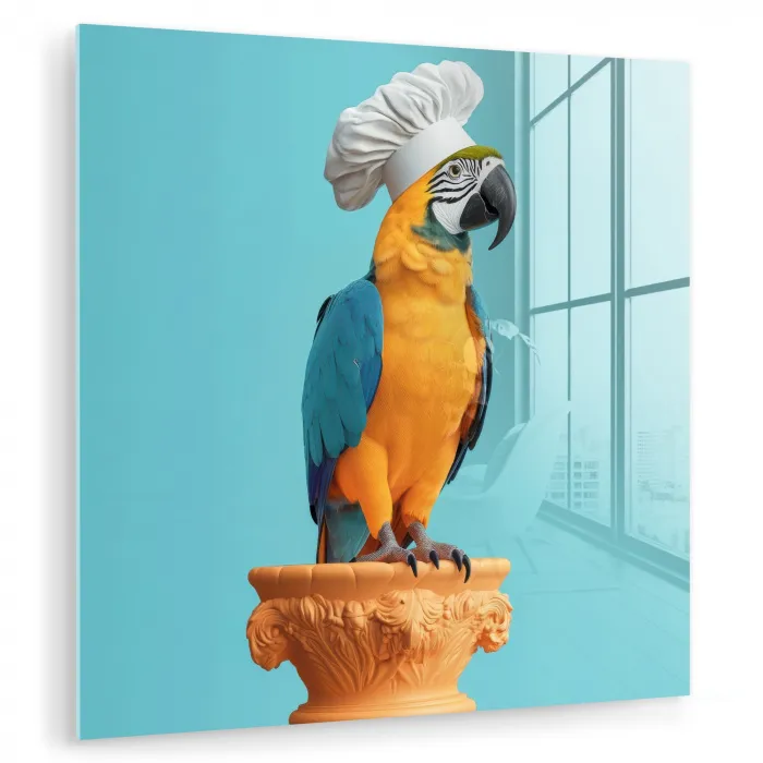 Papegaai - Koksmuts - Grappig - Vogel plexiglas 5mm klein -zzzproduct_nieuw